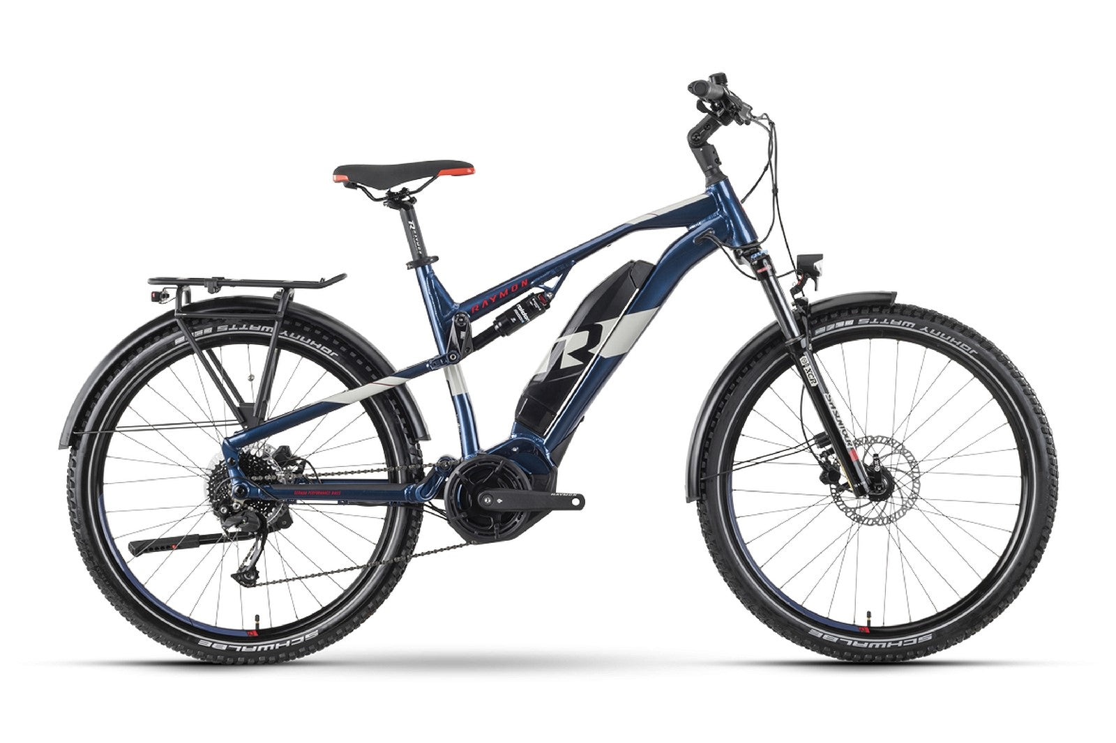 Raymon CrossRay FS E 4.0 - 500 Wh / 14.5 Ah - 2024 - 27,5 Zoll - Fully