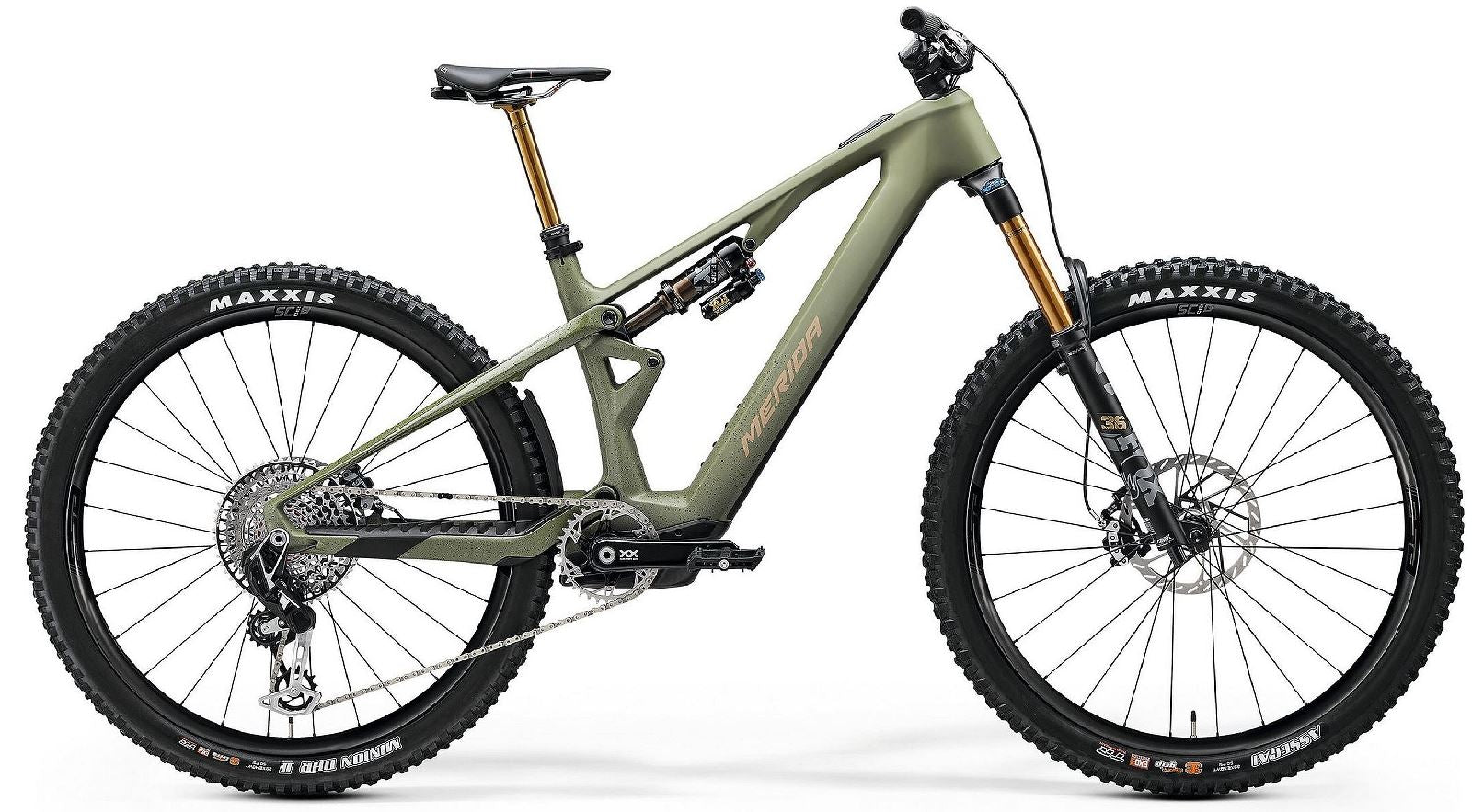 Merida eONE-SIXTY SL 10K silk anaconda green(brown dots) - 400 Wh / 11.1 Ah - 2026 - 29 Zoll - Fully